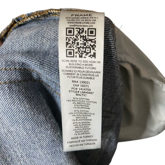 Frame Men's Medium Indigo L'Homme Slim Straight Denim Jeans - Picture 6 of 9